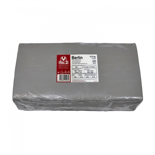 SIO-2® Berlin Grey Stoneware Clay with Impalpable Grog, 27.6 lb